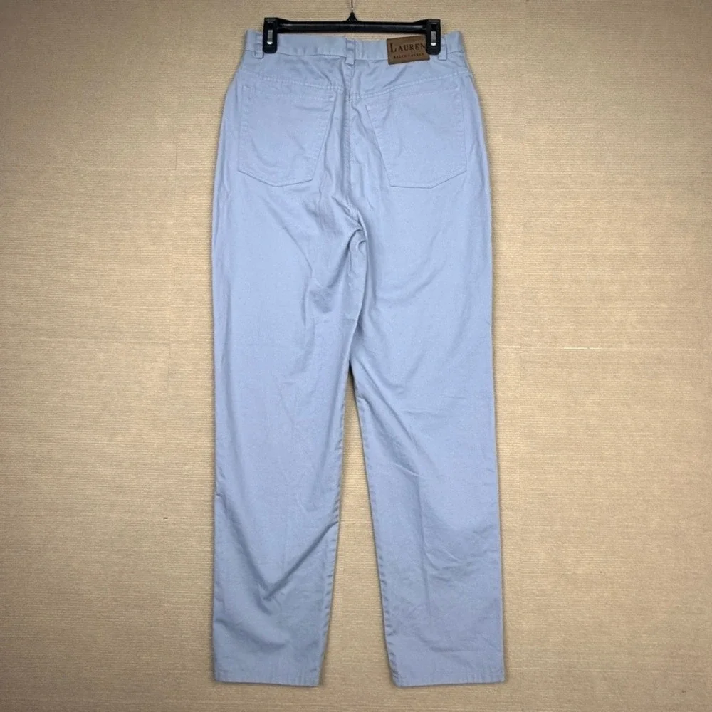 Lauren Ralph Lauren Womens High Rise Straight Leg Pants Blue Size 8